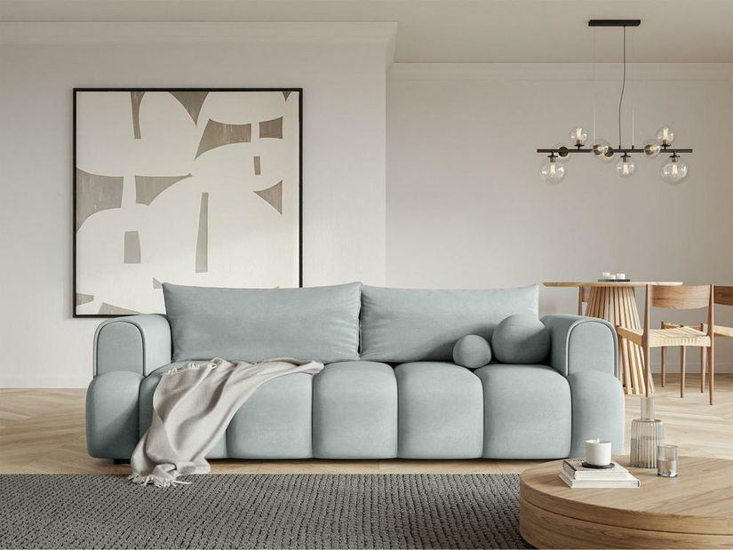 Pohovka trojsedačka Didier (šedá světlá + černá)