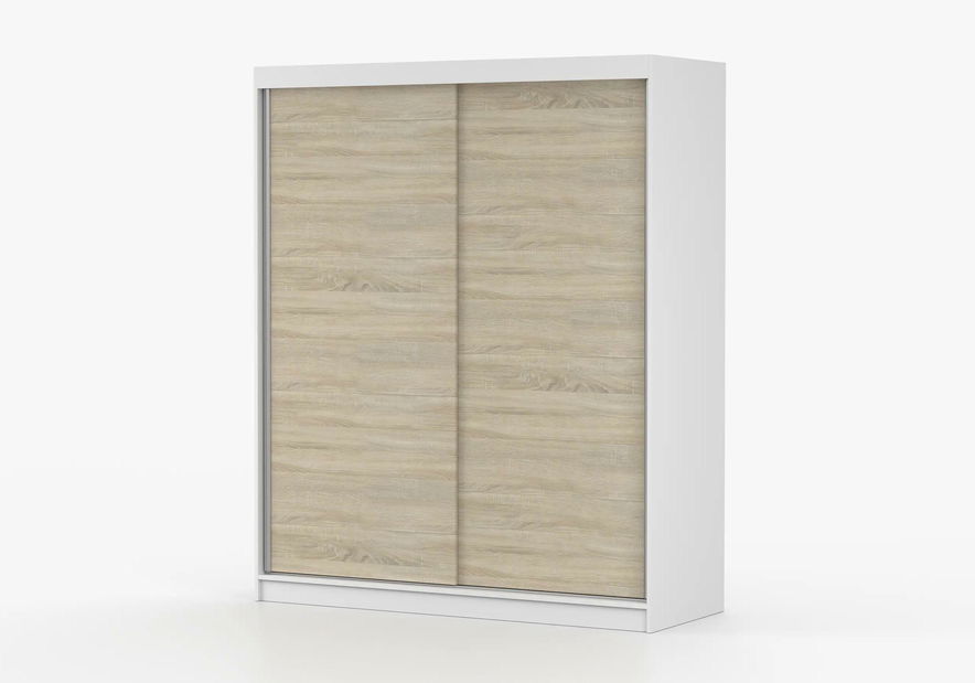 Šatní skříň Balor (bílá + dub sonoma)