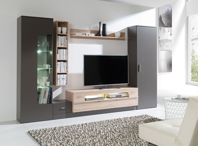 Obývací pokoj Glen (grafit + san marino)