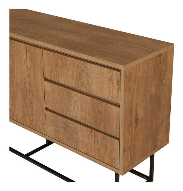 Souprava nábytku do obývacího pokoje Laxi 17 (ořech + černá)