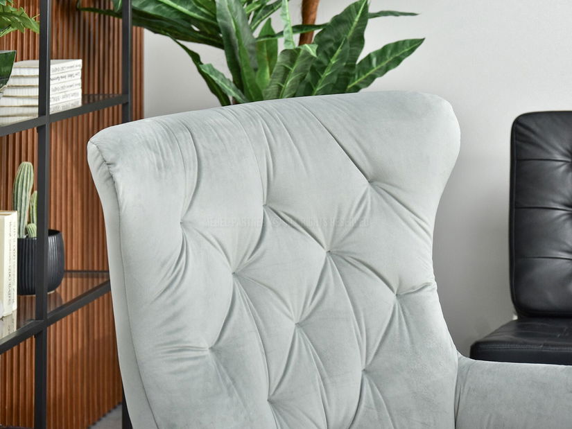 Křeslo Aaron (šedá + černá)