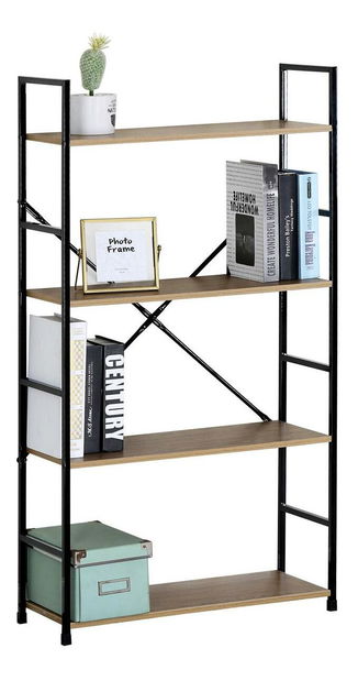 Regál Ghanes (dub + černá)