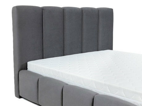 Manželská postel 160 cm Leskana (černá) (s roštem) (s úl. prostorem)