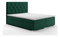 Boxspring postel 160 cm Ronda (tmavě zelená) (s úložným prostorem)