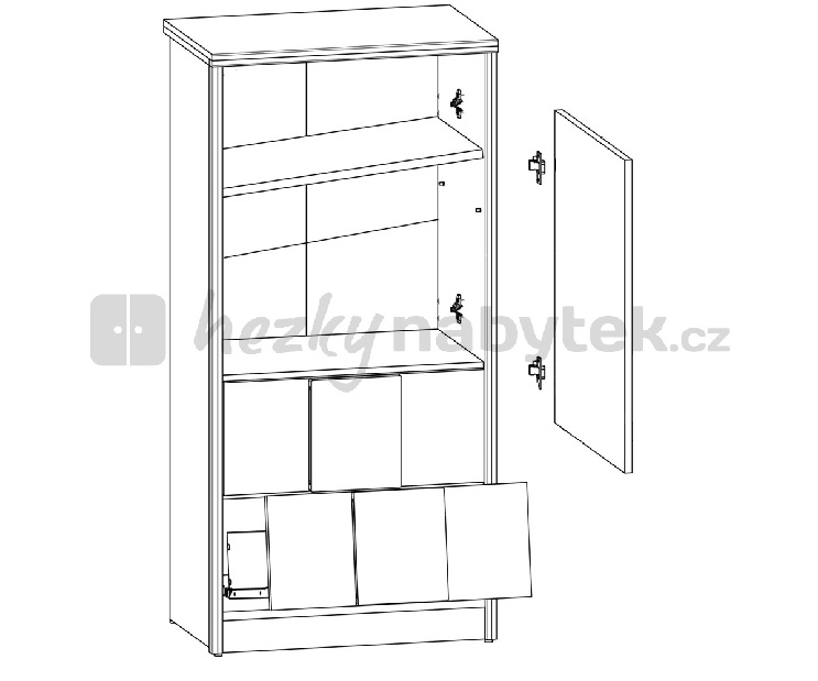 Komoda BRW Strzalka KOM1D2S/11/6