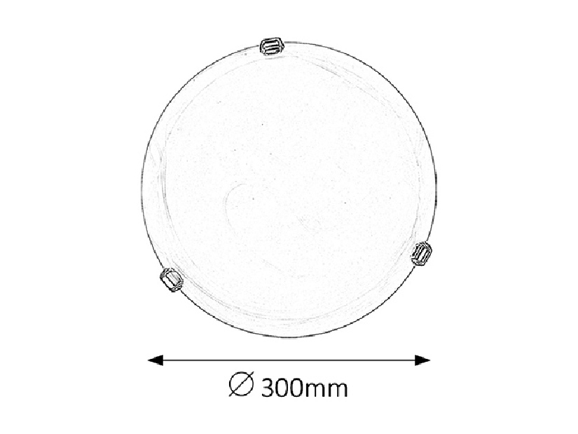 Stropní svítidlo Alabastro 3202 (rýžové kamenné sklo + chromové úchytky)