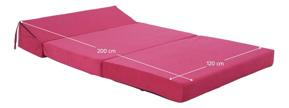 Rozkládací křeslo Viajado (tmavě růžová)