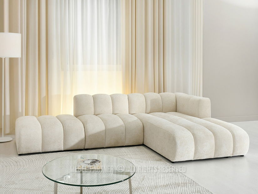 Rohová sedačka Organice (krémová + černá)