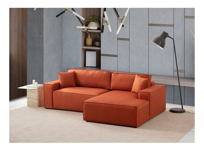 Rohová sedačka Pirlofenzza (s úl. prostorem) (P) (oranžová)