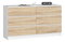 Komoda Keanu (bílá + dub sonoma)