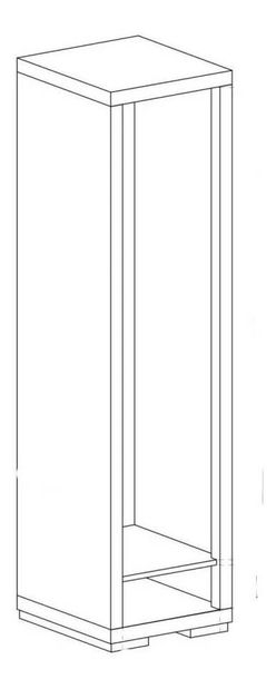 Šatní skříň Vega 36 (dub santana světlý)