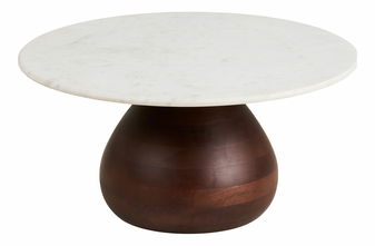 Konferenční stolek Hnemira 1 (bílá + tmavě hnědá)