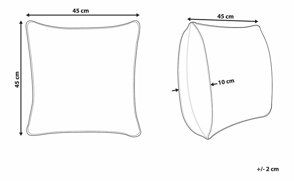 Polštář 45x45 cm NAREL (béžová)