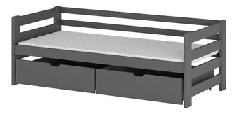 Dětská postel 90 cm Erin (s roštem a úl. prostorem) (grafit)