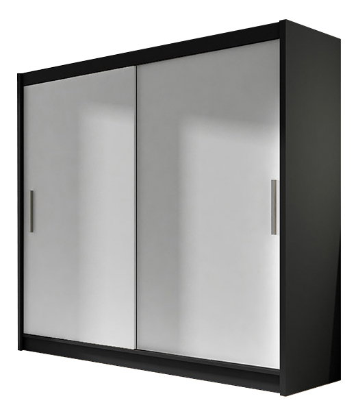 Šatní skříň Baker (černá + bílá)