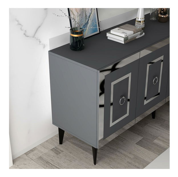 Skříňka Pemava 1 (antracit + stříbrná)