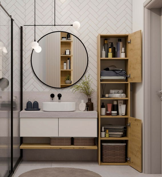 Koupelnová skříňka Samways 3 (dub artisan)