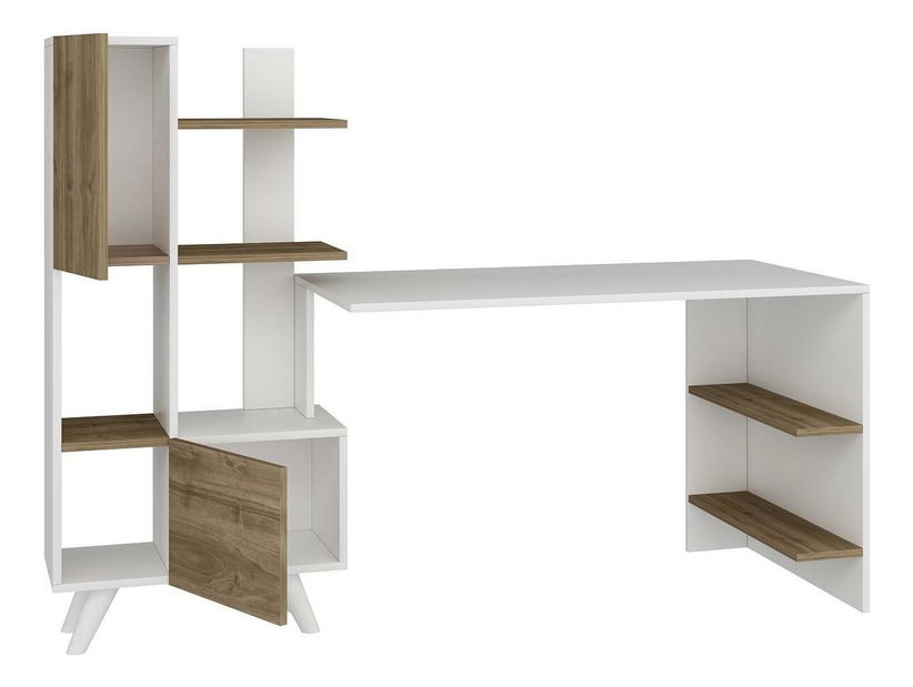 PC stolek Allisa (bílá + ořech) *výprodej