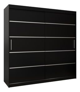 Šatní skříň 200 cm Verika 1 200 (černá)