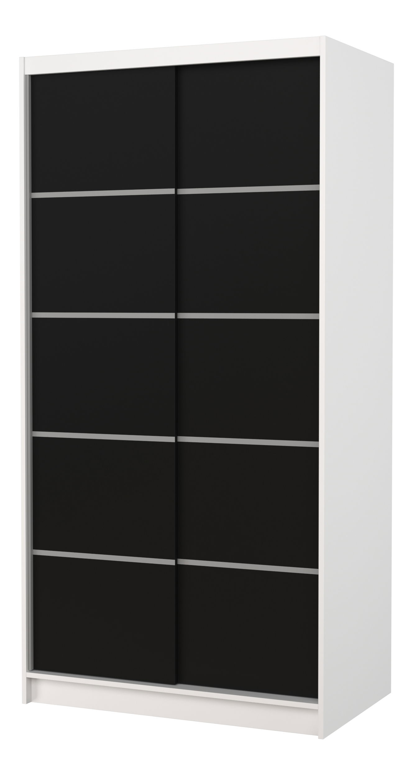 Šatní skříň Remea (bílá + černá)