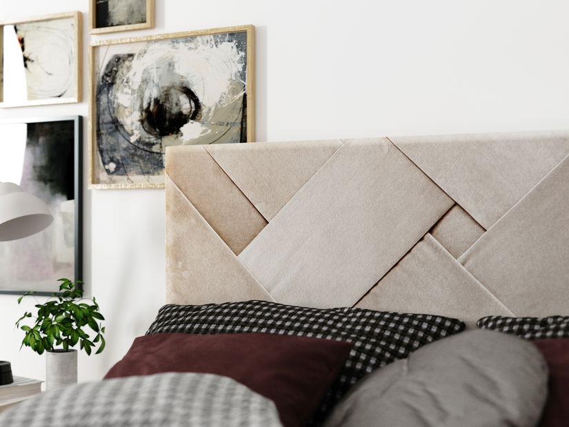 Boxspring postel 160 cm Melo (černá ekokůže) (s úložným prostorem)