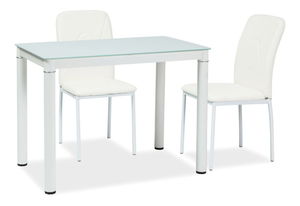 Jídelní stůl Gabriel (bílá + bílá) (pro 4 osoby)