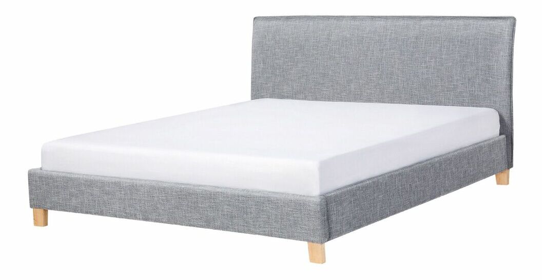 Manželská postel 160 cm SANCHEZ (s roštem) (šedá)