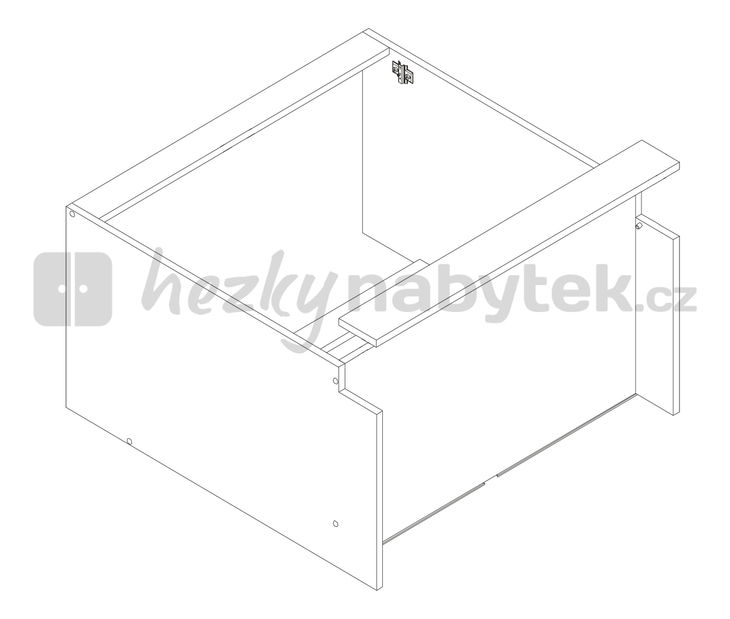 Spodní kuchyňská skříňka pod dřez BRW Nika NKDK-80/82-L(-P)