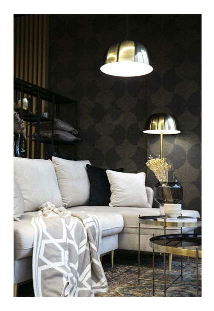 Rohová sedací souprava Vivaldio L (béžová + zlatá)