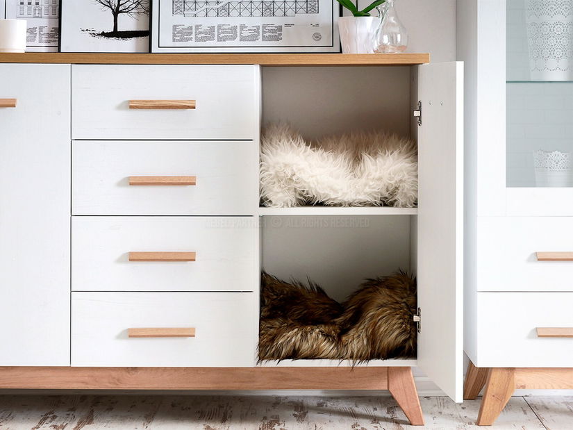 Nábytek do jídelny Bajas 03 (bílá + dub)