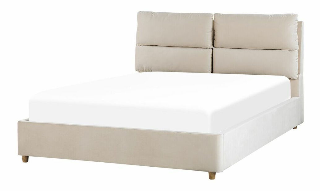 Manželská postel 140 cm Batil (béžová) (s roštem) (s úl. prostorem)