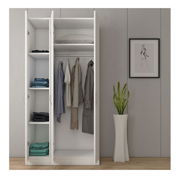 Šatní skříň Franc 57 (bílá)