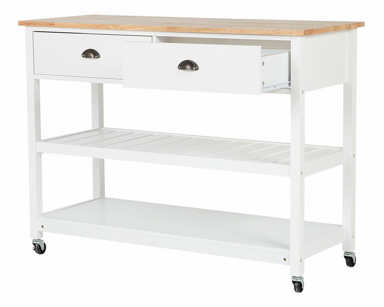 Servírovací vozík Noida (bílá) 