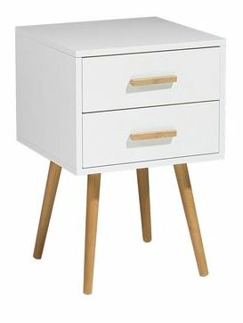 Noční stolek Alberta (bílá) menší (2 zásuvky) *výprodej