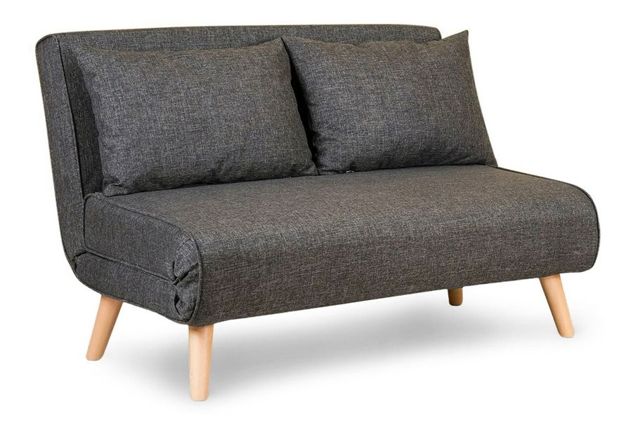 Sedačka futon Fillie (Tmavá šedá)