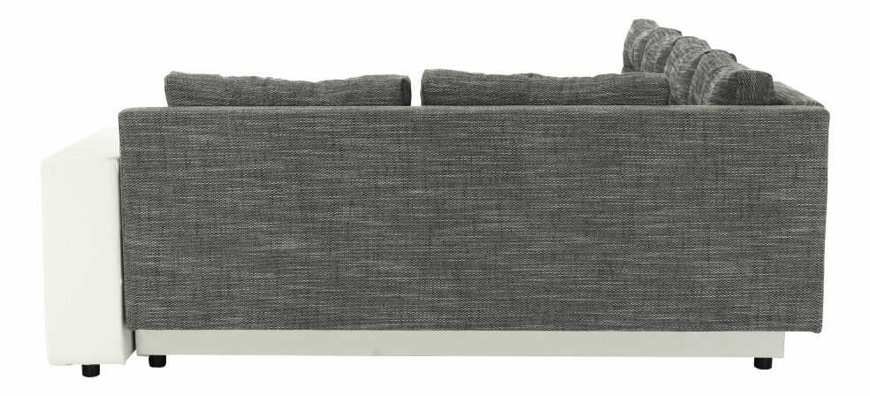 Rohová sedací souprava ve tvaru U Stalira (bílá + šedohnědá)