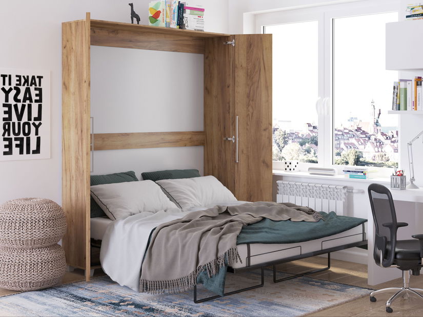 Sklápěcí postel 160 Todd (craft zlatý) (vertikální)