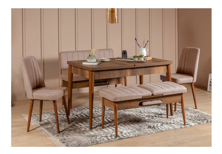 Jídelní židle Vlasta 1 (ořech + kámen)