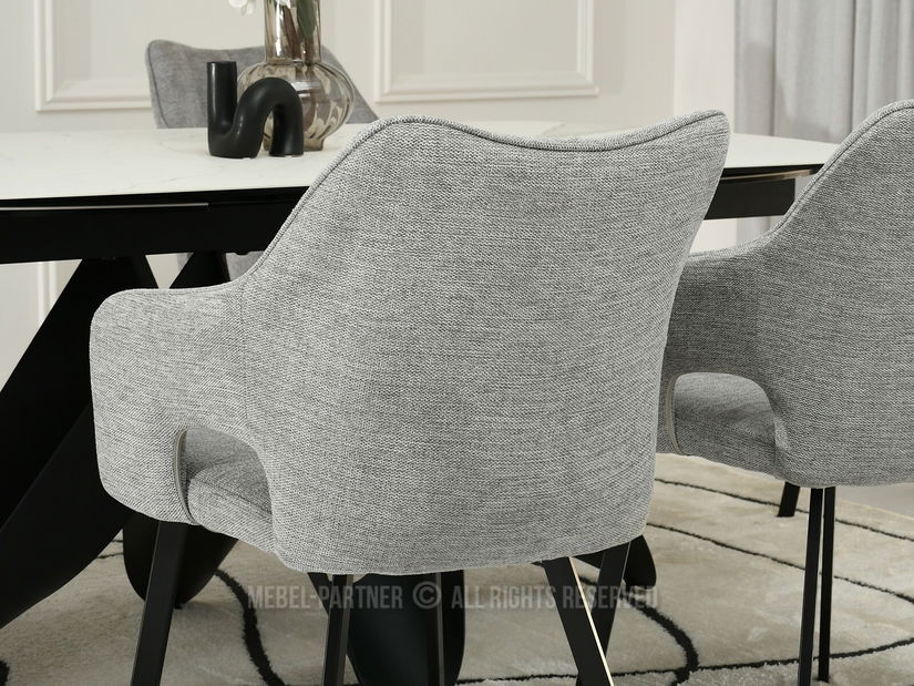 Židle Carl (šedá + zlatá)