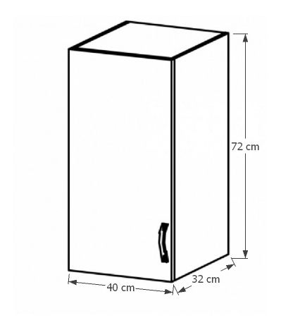 Horní kuchyňská skříňka G40L Sillina (ořech milano)