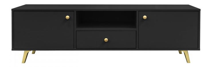 TV skříňka Astradon 160 (černá + zlatá)
