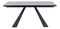 Rozkládací jídelní stůl 120-180 cm Shelia (šedá + černá) (pro 4 až 8 osob)