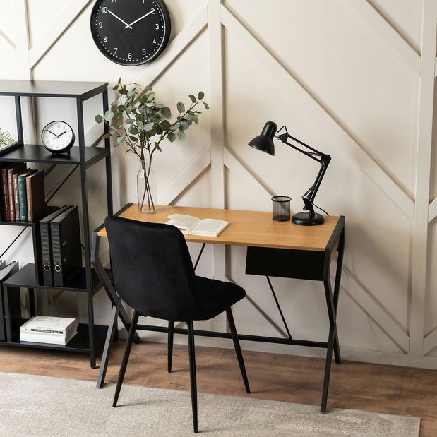 Psací stolek Mecanico (dub zlatý + černá)