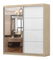 Šatní skříň Mebur 35 200 (dub sonoma + zrcátko + lesk bílý)