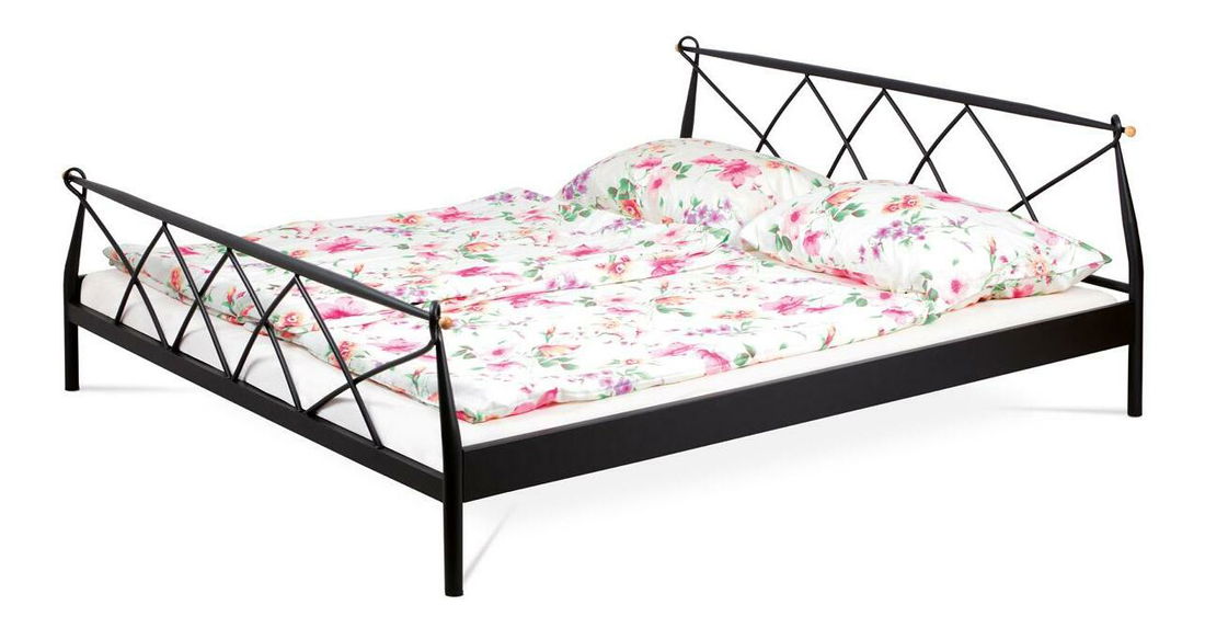 Kovová postel 180x200 Bowden (černá matná)
