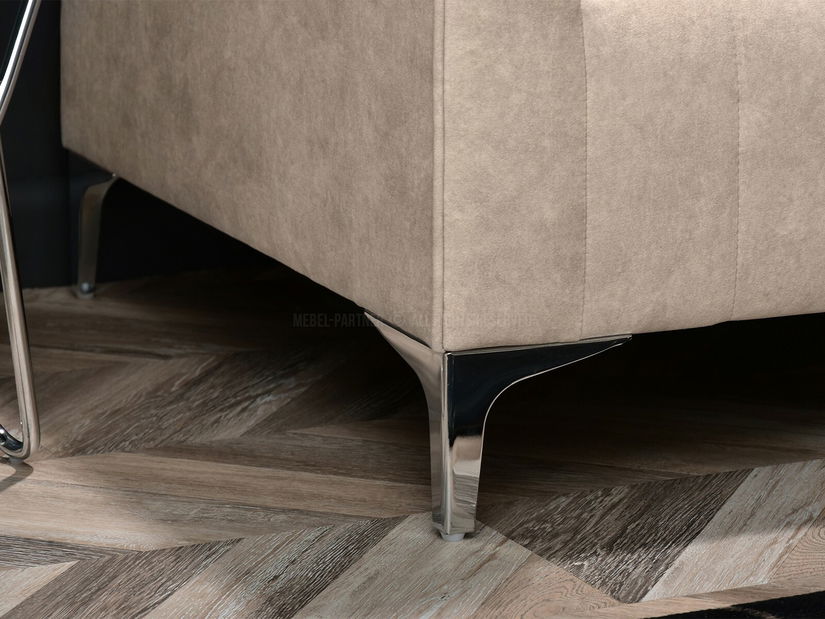 Relaxační křeslo Rotundas (písková + chrom)