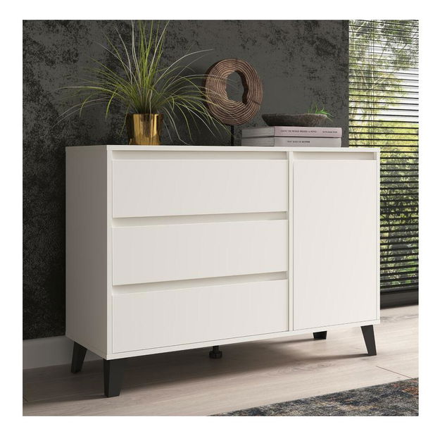 Komoda Brisas 1 (bílá + černá)