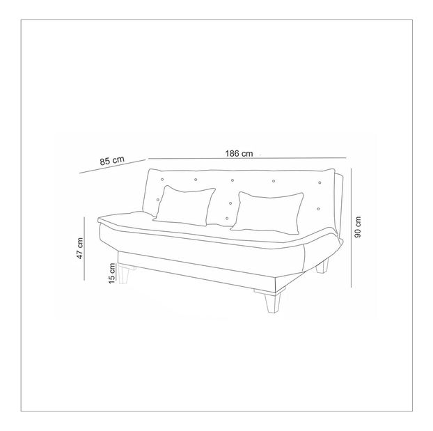 Pohovka trojsedačka Santic (tmavě modrá)