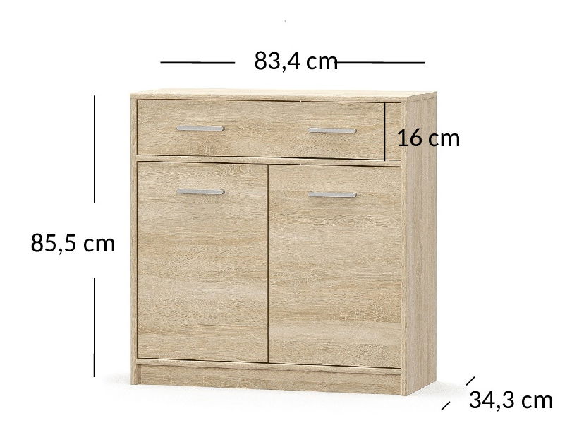 Komoda Terrell (dub sonoma)