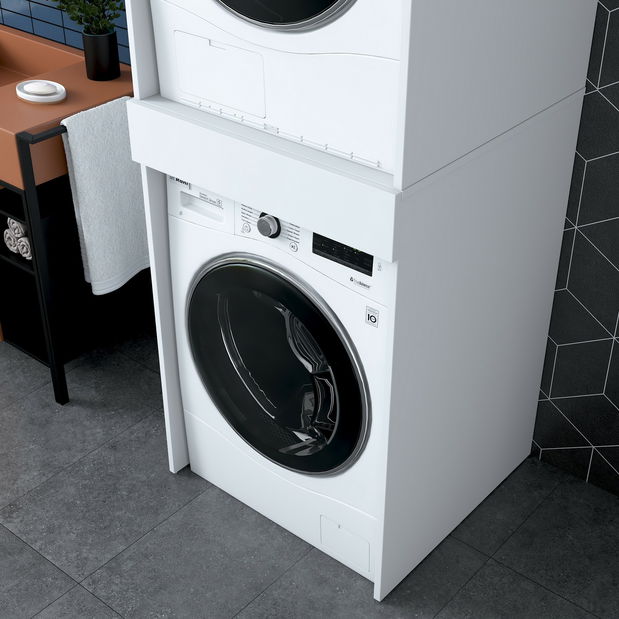 Skříňka na pračku Kentorio (bílá)